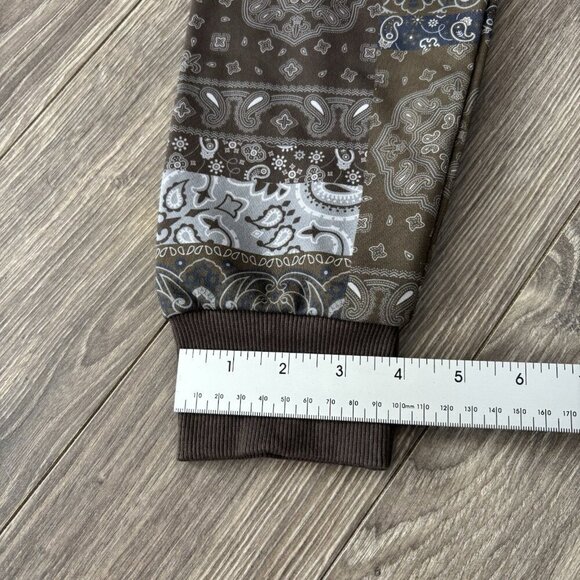 Gianni Lupo Hoodie Mens M Pesley Brown Blue Sweatshirt Fashion Pullover GL2183F - Picture 8 of 16